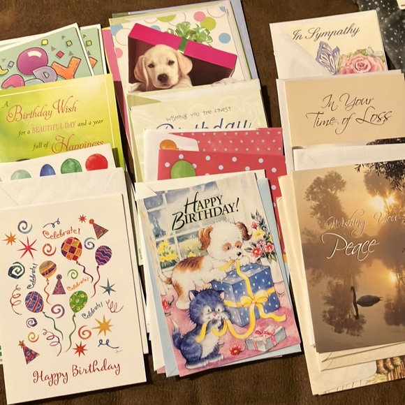 Animal Theme Assorted Greeting‎ Cards Set - Picture 1 of 5